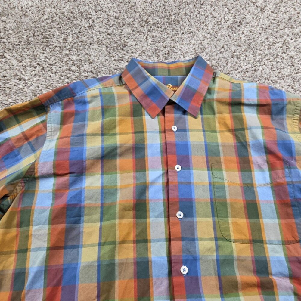 Alan Flusser Shirt Mens XL Plaid Long Sleeve Button Up Colorful Preppy - Picture 3 of 7